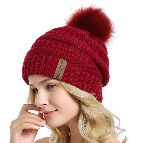 QUEENFUR Qishki Ayollar Qalin Kabel Trikotaj Qovurg'ali Cheksiz Doira Halqa Sharf - 3