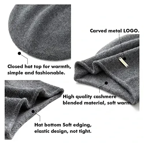 QUEENFUR Вязаные мешковатые шапки-бини для женщин CasModazoneere Лыжная шапка Вязаная шерстяная мягкая теплая зимняя шапка - 6