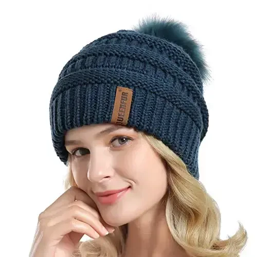 QUEENFUR Winter Women Thick Cable Knit Ribbed Infinity Circle Loop Scarf - 3