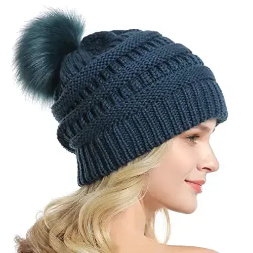 QUEENFUR Winter Women Thick Cable Knit Ribbed Infinity Circle Loop Scarf - 4