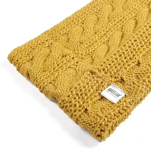 QUEENFUR Winter Women Thick Cable Knit Ribbed Infinity Circle Loop Scarf - 5