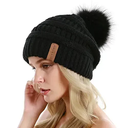 QUEENFUR Winter Women Thick Cable Knit Ribbed Infinity Circle Loop Scarf - 3