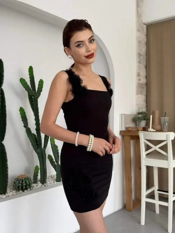 Ques Mini Elbise - 5