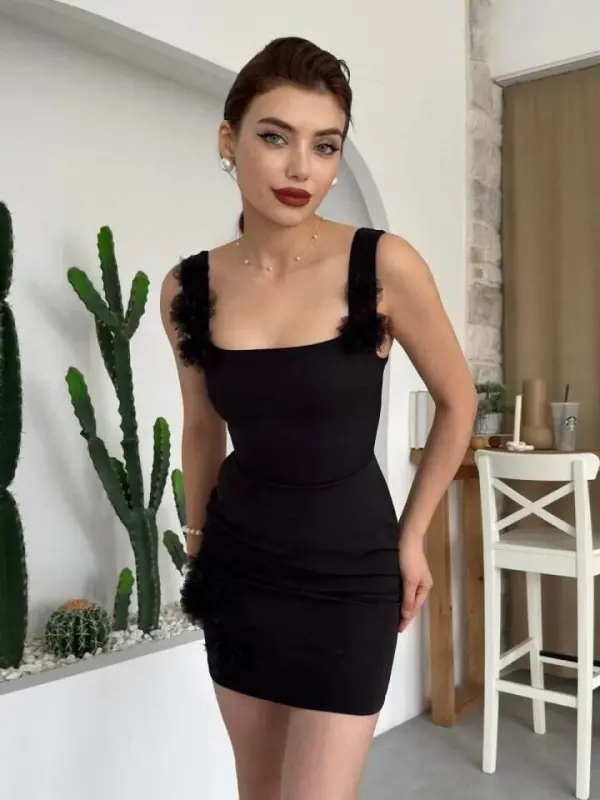 Ques Mini Elbise - BÜYÜKBEDENIZ