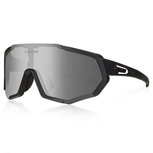 Queshark Bisiklet Gözlükleri, Erkekler Kadınlar için Spor Güneş Gözlükleri, 1 Polarize 2 HD Lens, Bisiklet Koşusu için Polarize Güneş Gözlükleri 