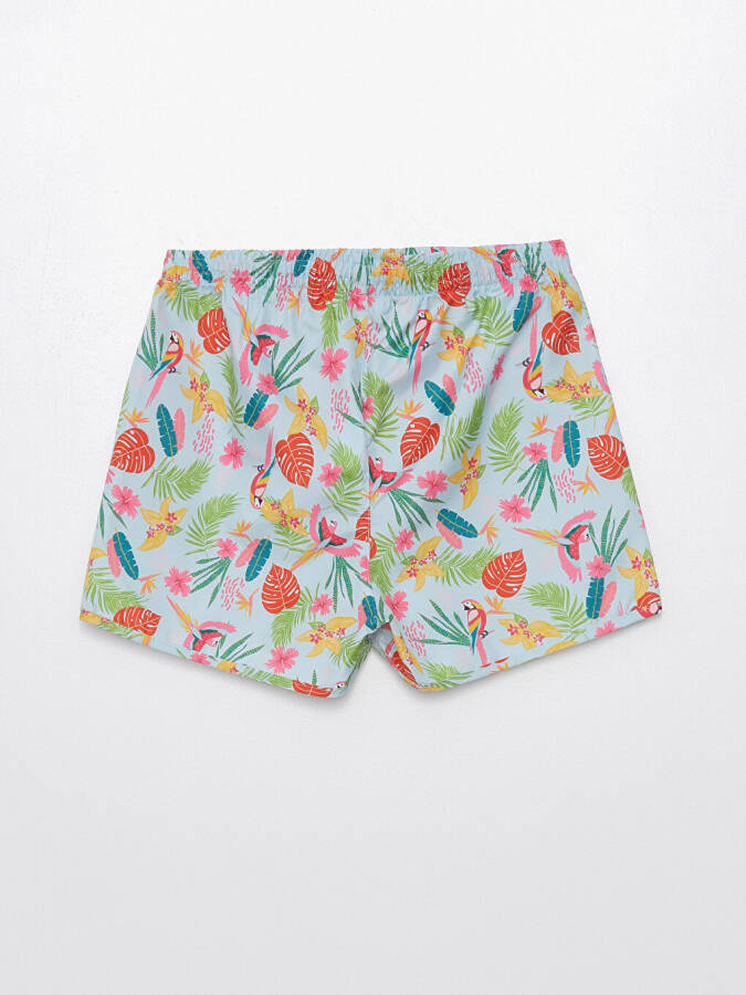 Quick-Dry Girls' Swim Shorts with Elastic Waistband - Assorted - 2