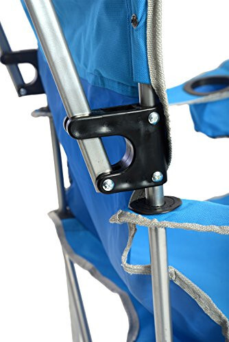 Quik Shade Full Size Shade Folding Chair for Camping, Polyester, Arm Rest|Foldable, Royal Blue, 2'L x 3'W x 4.3'H (160048DS) - 5