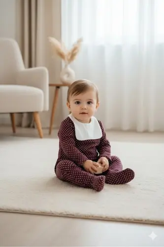 Quilted seasonal jumpsuit for baby girl and boy - 6