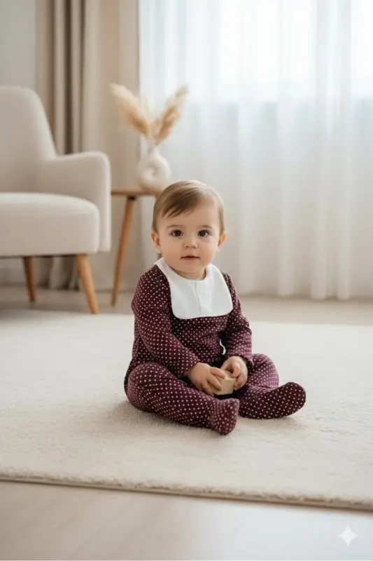 Quilted seasonal jumpsuit for baby girl and boy - 6