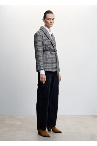 Quilted Tartan Jacket - MANGO WOMAN (1)