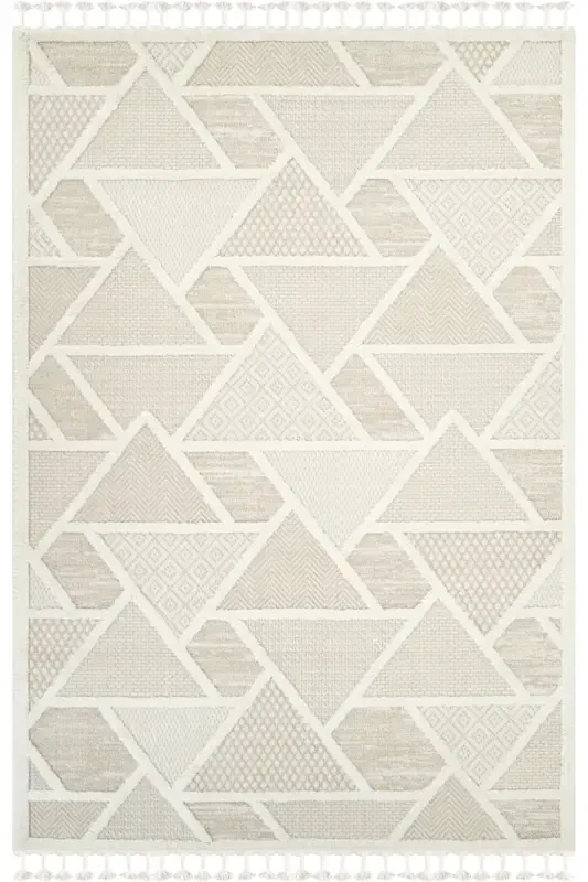 Quincey Bukleli Soft Plush Rug Shaggy Cream Kids Room Living Room Lounge Kitchen Carpet-CREAM - 2