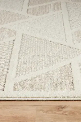 Quincey Bukleli Soft Plush Rug Shaggy Cream Kids Room Living Room Lounge Kitchen Carpet-CREAM - 4