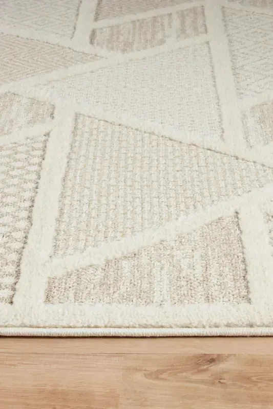 Quincey Bukleli Soft Plush Rug Shaggy Cream Kids Room Living Room Lounge Kitchen Carpet-CREAM - 4