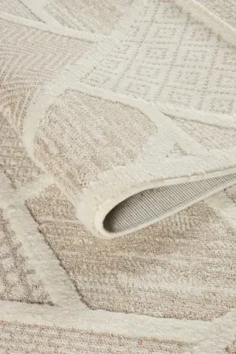 Quincey Bukleli Soft Plush Rug Shaggy Cream Kids Room Living Room Lounge Kitchen Carpet-CREAM - 5