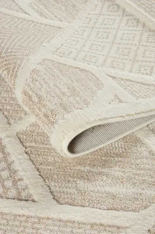 Quincey Bukleli Soft Plush Rug Shaggy Cream Kids Room Living Room Lounge Kitchen Carpet-CREAM - 5