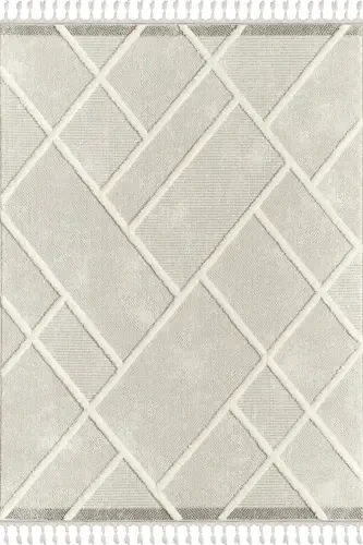 Quincey Bukleli Yumuşak Peluş Post Shaggy Krem Çocuk Odası Oturma Odası Salon Mutfak Halısı-Bej - 4