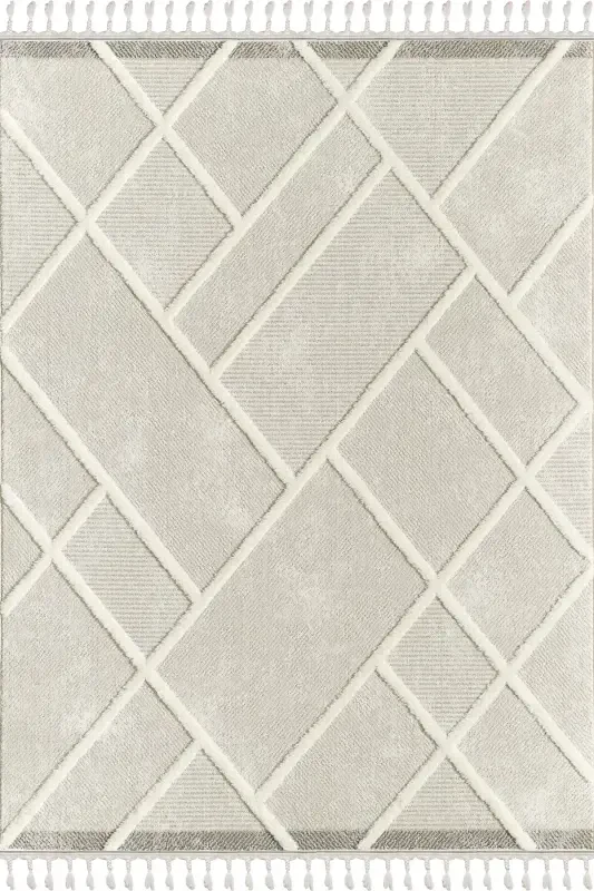 Quincey Bukleli Yumuşak Peluş Post Shaggy Krem Çocuk Odası Oturma Odası Salon Mutfak Halısı-Bej - 4