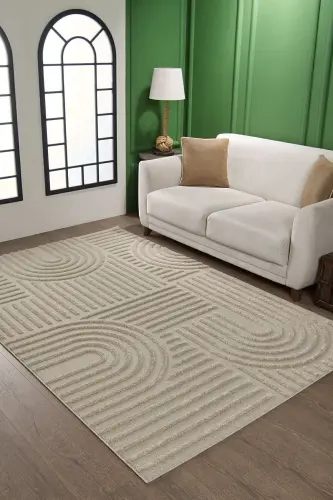 Quincey Curly Soft Plush Fur Shaggy Cream Kids Room Living Room Hall Kitchen Rug - VENUCCI HOME & LIVING (1)