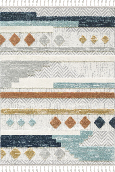 Quincey Curly Soft Plush Shaggy Cream Kids Room Living Room Hall Kitchen Rug - 20