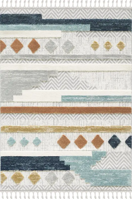 Quincey Curly Soft Plush Shaggy Cream Kids Room Living Room Hall Kitchen Rug - 4