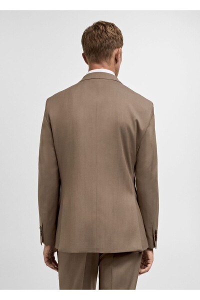 Qulay egiluvchan mato va tor kesim Blazer paltosi - 4