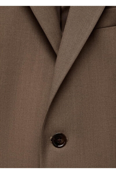 Qulay egiluvchan mato va tor kesim Blazer paltosi - 5