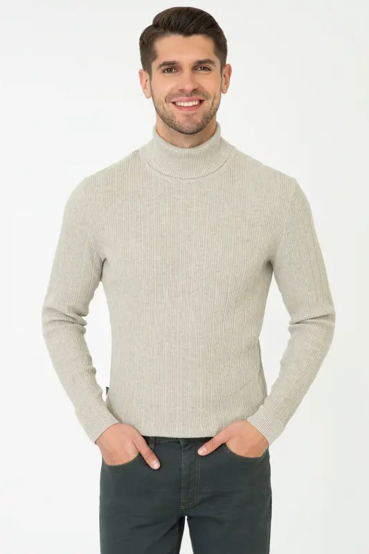 Qum Melanj Erkaklar Jemperi G021SZ0TK.000.1277816 - VR123 - PIERRE CARDIN