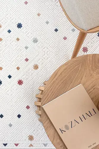 Qumli krem Multi buklanadigan, tozalash oson gilam 65548a-Qumli krem Multi - 7