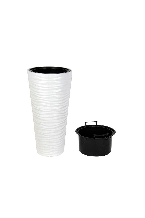 Qumli Vaza Dekorativ Guldon Singan Oq 5.5 Lt - 12
