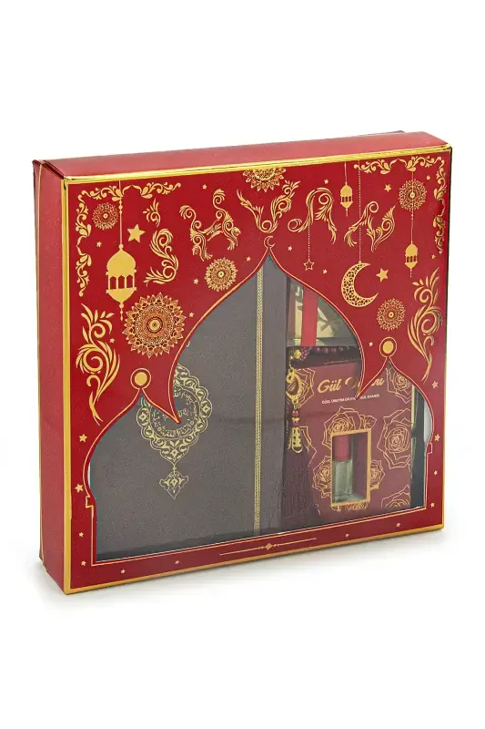 Quran and Sejadah Set Maroon-Maroon, Suitable for Gift Bundle and Dowry - 2