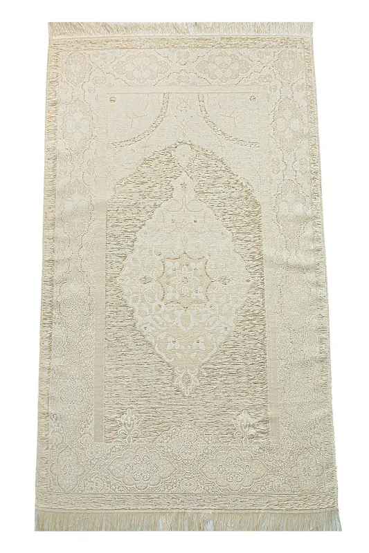 Quran Set Suitable for Groom's Dowry, Bridal Prayer Rug Set White-Black-White - 6