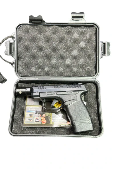 Qurol ko'rinishidagi Shamolga chidamli Yengilroq Qora Po'lat Qayta to'ldiriladigan Qutida - 9