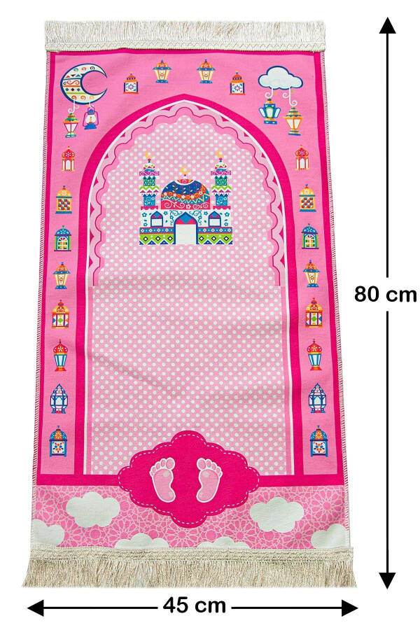 Qurʼon toʻplami kursi Elif Bo kitobi Bolalar uchun namoz gilamchi Ibodat toʻplami Pushti - 4