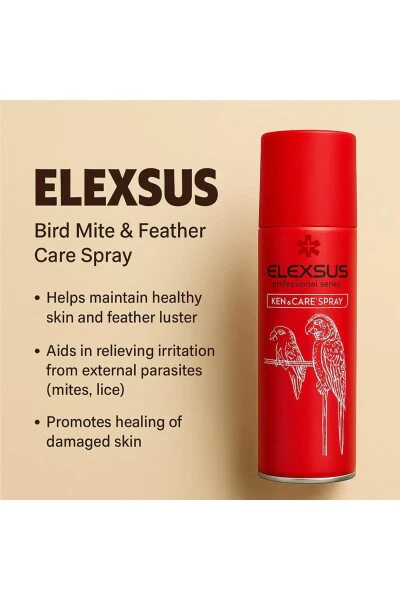 Qushlar uchun bit, burg'a va tuklarni parvarish qilish spreyi 150 ml - ELEXSUS