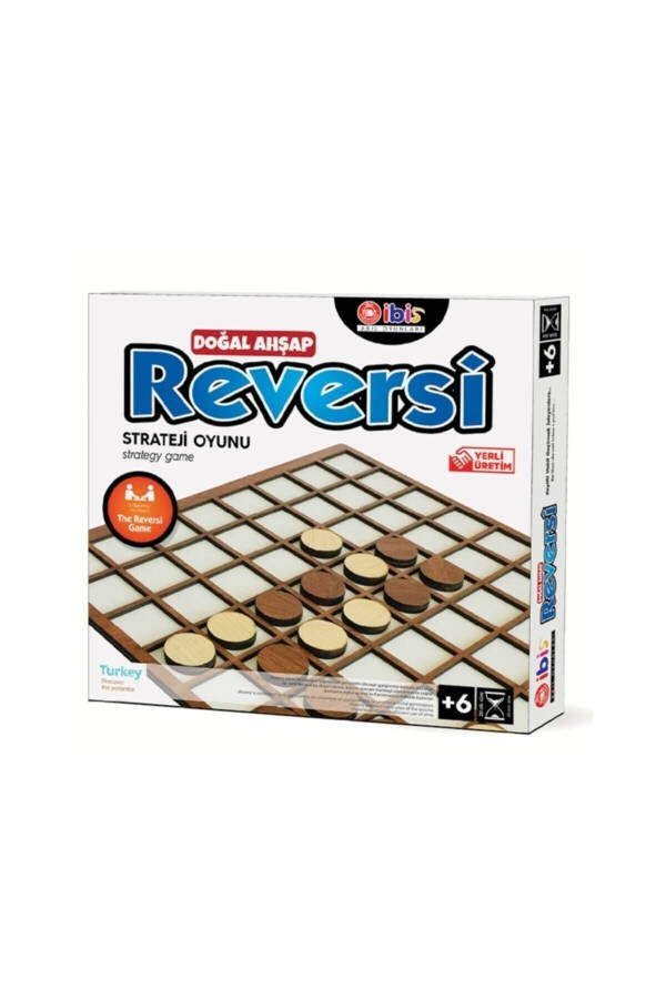 Qutida yog'och Reversi o'yini - 1