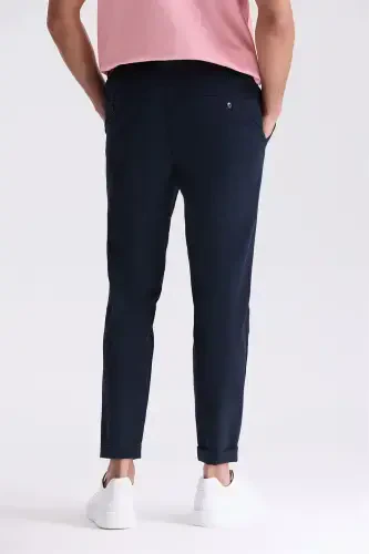 Quyuq koʻk Sport Fit belligi yumshoq sport jogger shimlar - 4