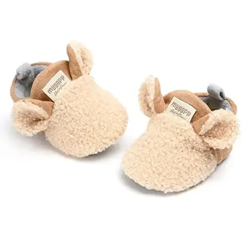 QWZban Baby Booties Infant Newborn Boys Girls Slippers Warm Crib Sock Shoes Indoor First Walkers Prewalker - 3