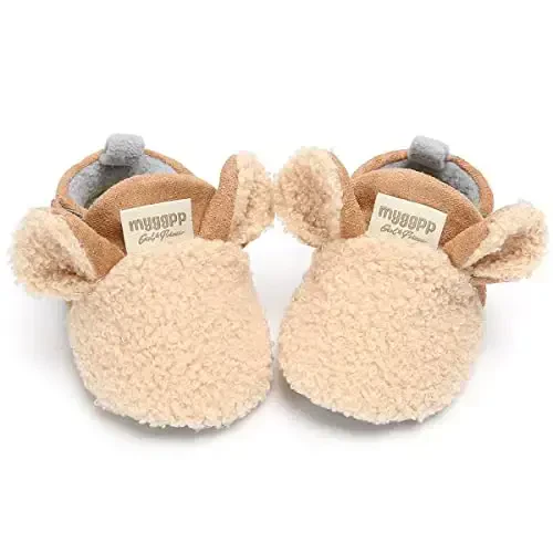 QWZban Baby Booties Infant Newborn Boys Girls Slippers Warm Crib Sock Shoes Indoor First Walkers Prewalker - 4