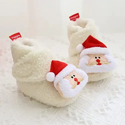QWZban Baby Booties Infant Newborn Boys Girls Slippers Warm Crib Sock Shoes Indoor First Walkers Prewalker - 3