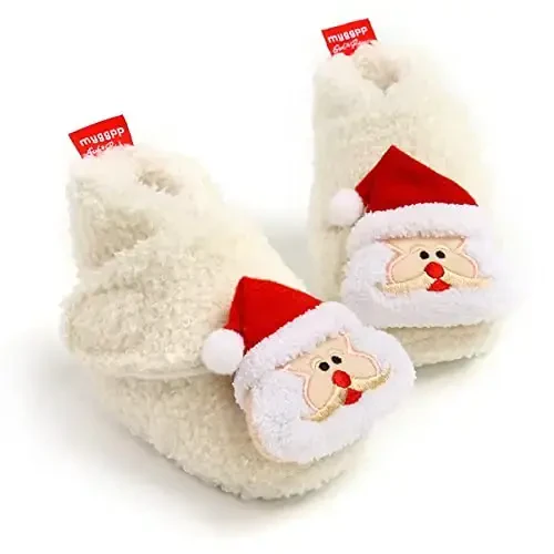 QWZban Baby Booties Infant Newborn Boys Girls Slippers Warm Crib Sock Shoes Indoor First Walkers Prewalker - 5