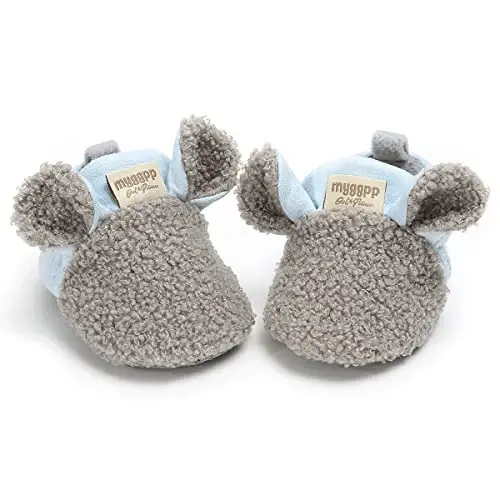 QWZban Baby Booties Infant Newborn Boys Girls Slippers Warm Crib Sock Shoes Indoor First Walkers Prewalker 