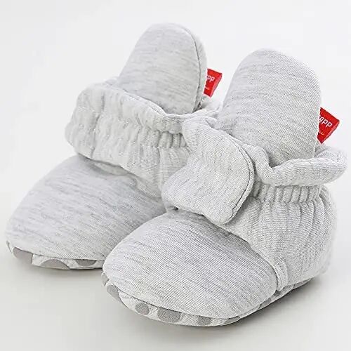 QWZban Baby Booties Infant Newborn Boys Girls Slippers Warm Crib Sock Shoes Indoor First Walkers Prewalker - 4