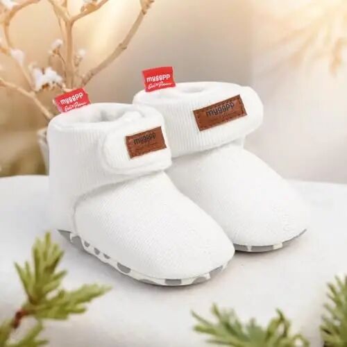 QWZban Baby Booties Infant Newborn Boys Girls Slippers Warm Crib Sock Shoes Indoor First Walkers Prewalker - 3
