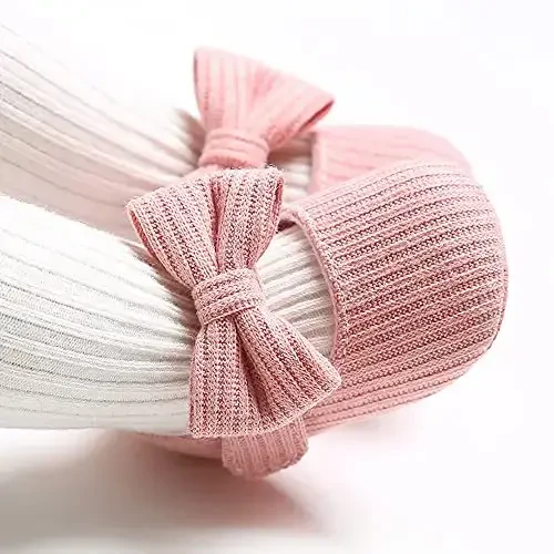 QWZban Baby Shoes Mary Jane Flats Non Slip Soft Sole Infant Toddler Sneakers First Walkers Party Christmas Dress Shoes - QWZBAN (1)