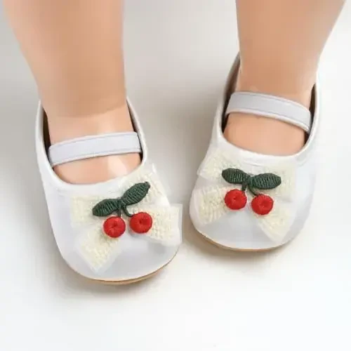 QWZban Baby Shoes Mary Jane Flats Non Slip Soft Sole Infant Toddler Sneakers First Walkers Party Christmas Dress Shoes - 2