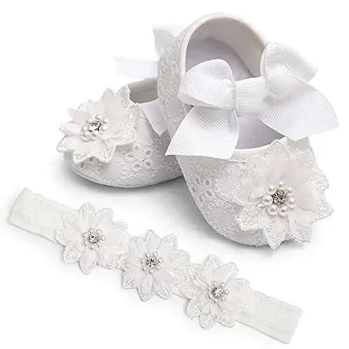 QWZban Baby Shoes Mary Jane Flats Non Slip Soft Sole Infant Toddler Sneakers First Walkers Party Christmas Dress Shoes 