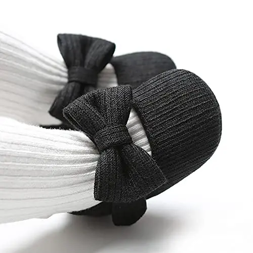 QWZban Baby Shoes Mary Jane Flats Non Slip Soft Sole Infant Toddler Sneakers First Walkers Party Christmas Dress Shoes - QWZBAN (1)