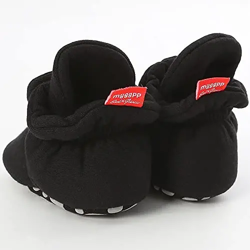 QWZban Baby Booties Infant Newborn Boys Girls Slippers Warm Crib Sock Shoes Indoor First Walkers Prewalker - 5