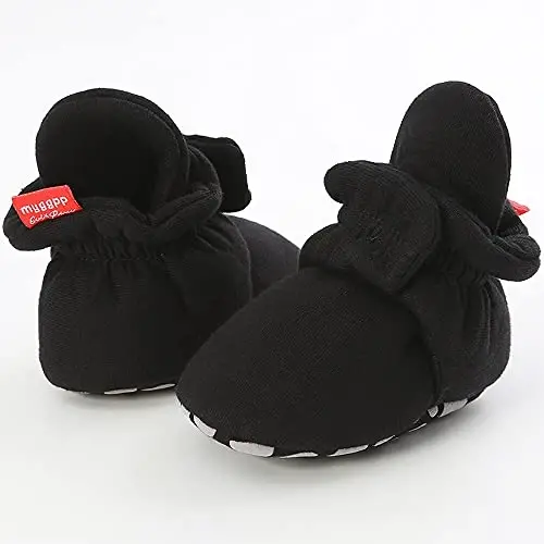 QWZban Baby Booties Infant Newborn Boys Girls Slippers Warm Crib Sock Shoes Indoor First Walkers Prewalker - 3