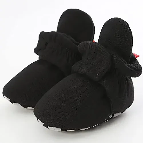 QWZban Baby Booties Infant Newborn Boys Girls Slippers Warm Crib Sock Shoes Indoor First Walkers Prewalker - 4